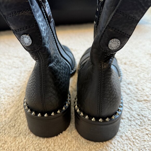 Zadig & Voltaire Black Leather Studded Boots - Picture 4 of 6